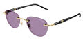 Mont Blanc MB0412S Gold / Violet Lens (002) Sunglasses - Color Image